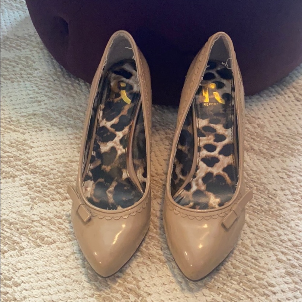 Nude pumps by Report - size 6.5